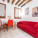 Saint Mark apartment Venice red sofa