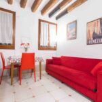 Saint Mark apartment Venice red sofa